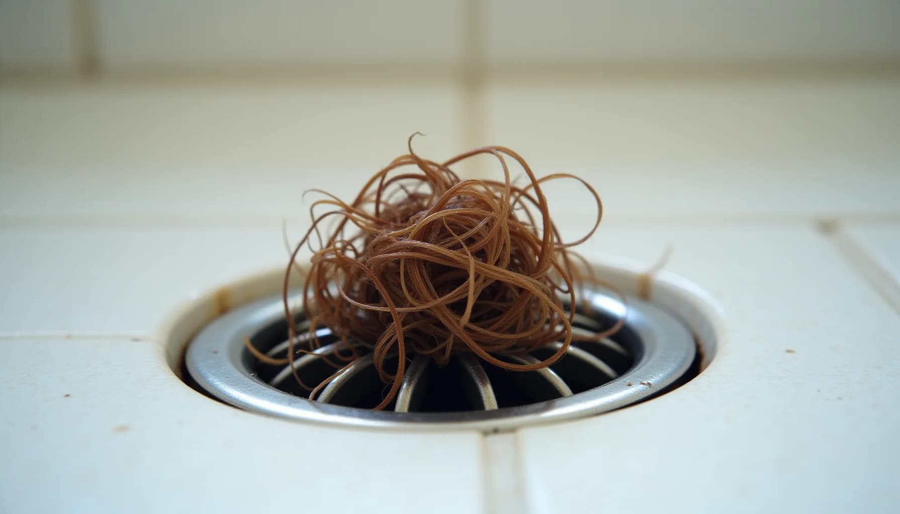Tangled copper wires protruding from a metal-rimmed ceiling duct against a white ceiling and blurred background