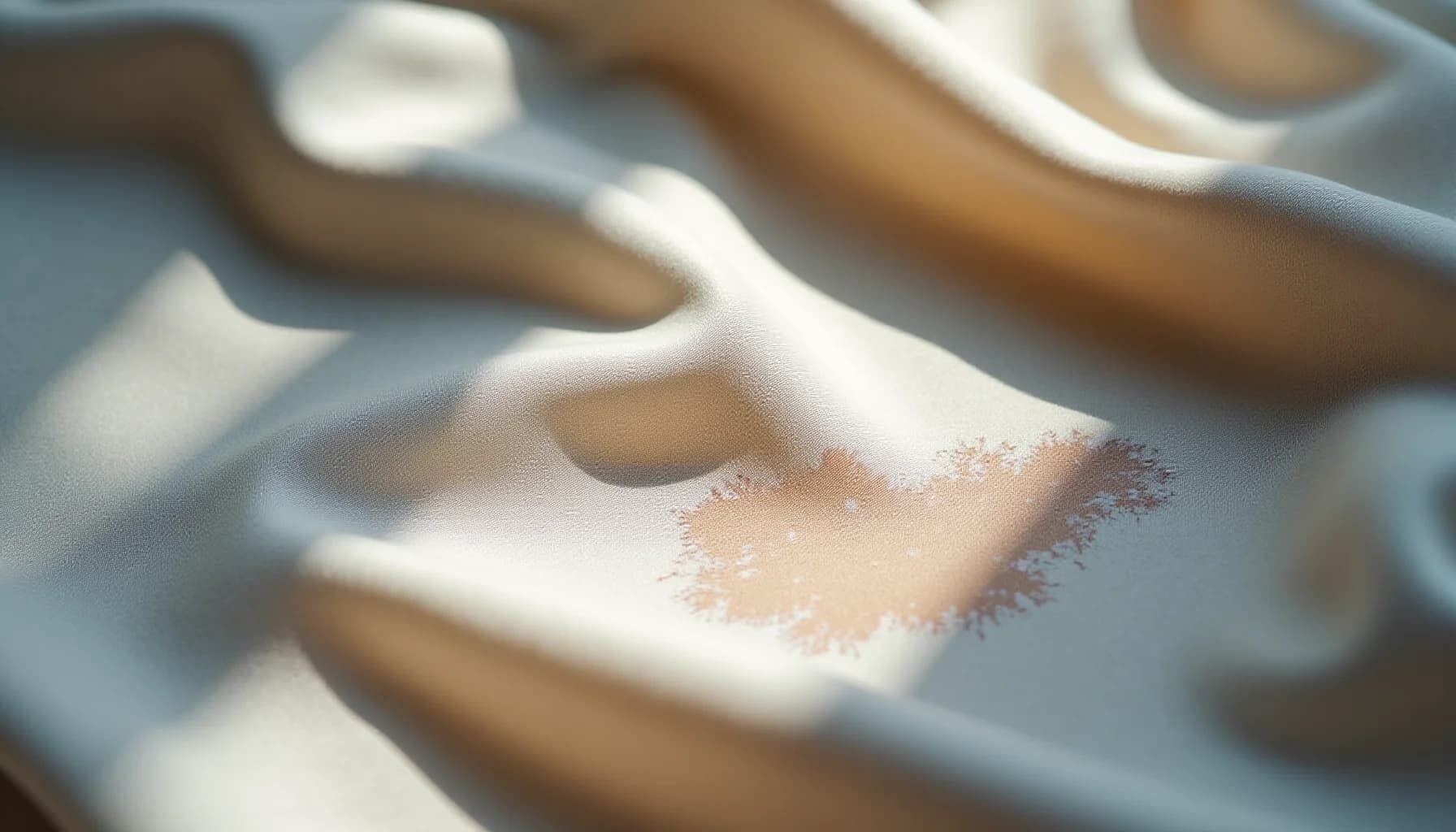 Wooden spoons and utensils dusted with flour or powder on a light gray surface